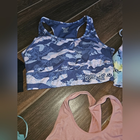 SPORTS BRA LOT OF 6 SZ MEDIUM PELOTON LULULEMON RYKA VS REEBOK - Picture 3 of 11